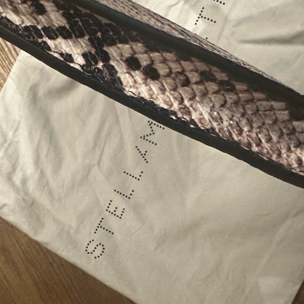 Stella McCartney Pink Snake Print Clutch - Picture 5 of 13